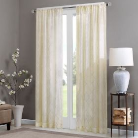 Diamond Sheer Window Curtain Panel(Only 1 Pc Panel) (Color: as Pic)