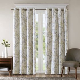 Printed Botanical Blackout Curtain Panel(Only 1 Pc Panel) (Color: as Pic)